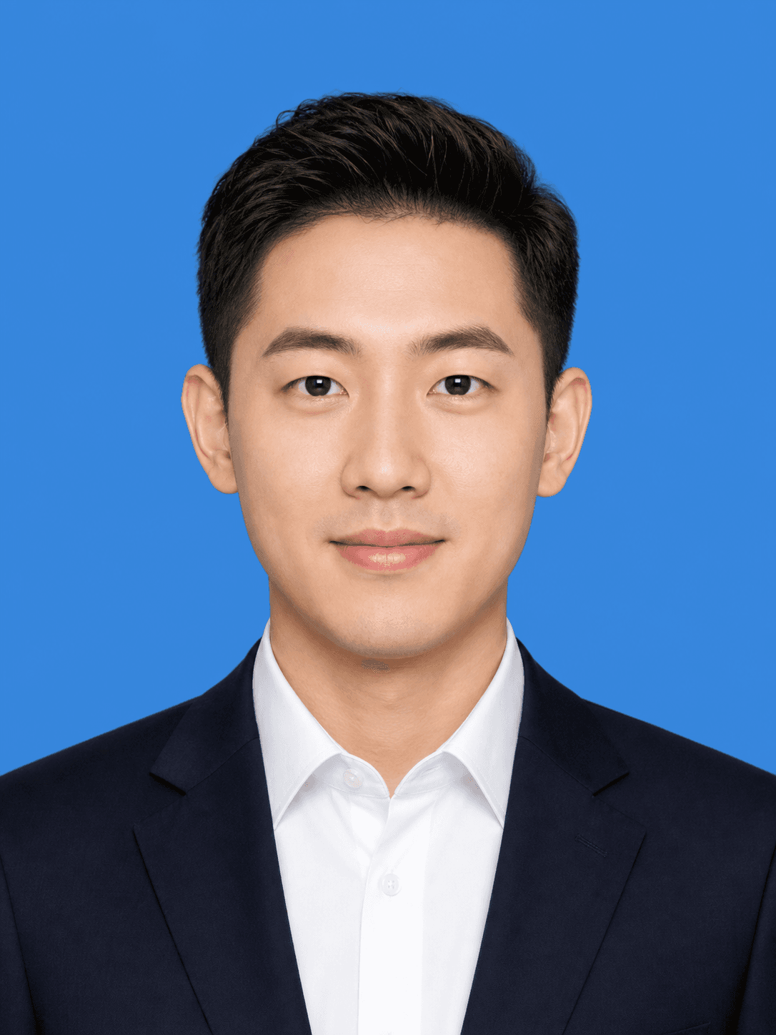 Blue Background ID Portrait
