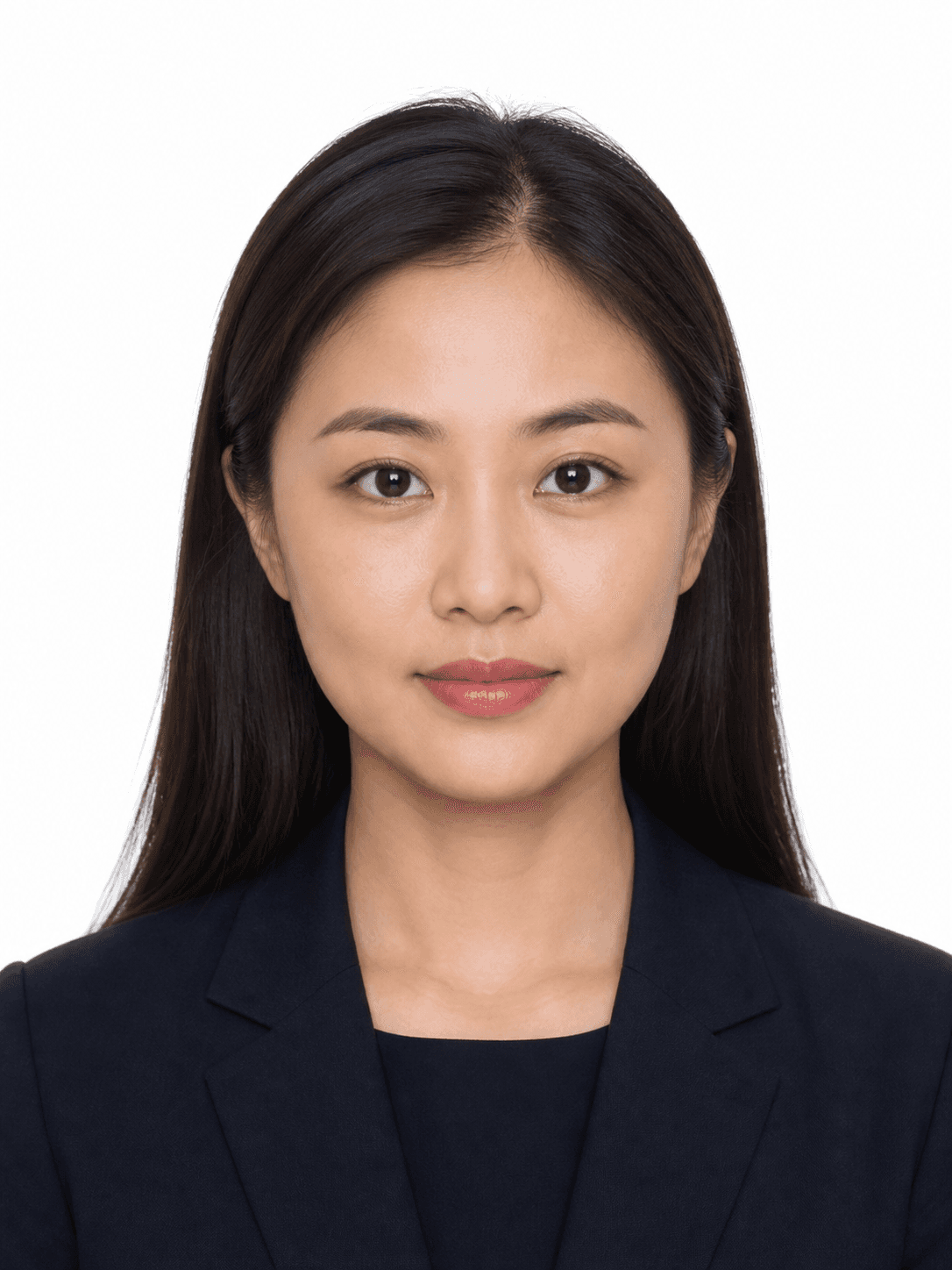 White Background ID Portrait